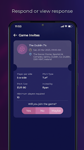 11Now - Plan Football Games Screen 3