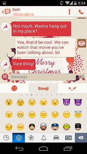 Handcent 6 Skin(christmas2014) Screen 3