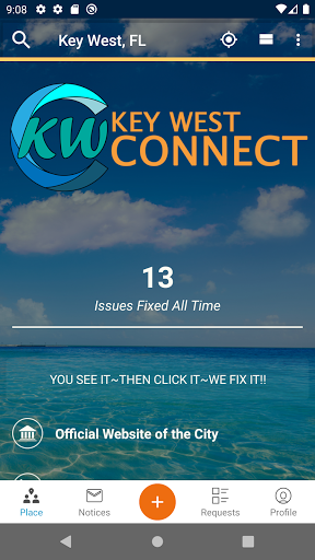 Android application Key West Connect screenshort