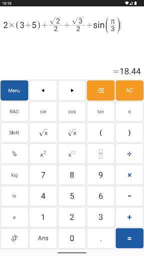 Screenshot of Scientific Calculator