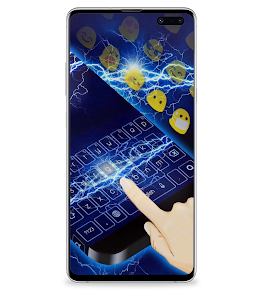 Captura de Pantalla 9 Blue Lightning Keyboard Theme android
