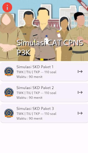 Android application Simulasi CAT CPNS Pembahasan screenshort