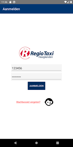 Android application Regiotaxi Haaglanden screenshort