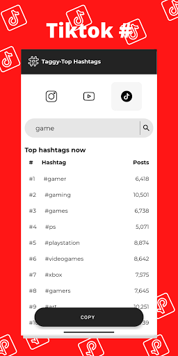 Android application Hashtags: Views and Followers screenshort