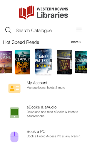 Android application Western Downs Libraries screenshort