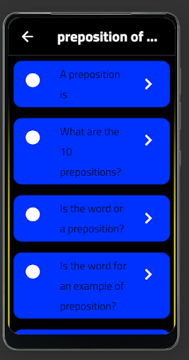 preposition of word Screen 2
