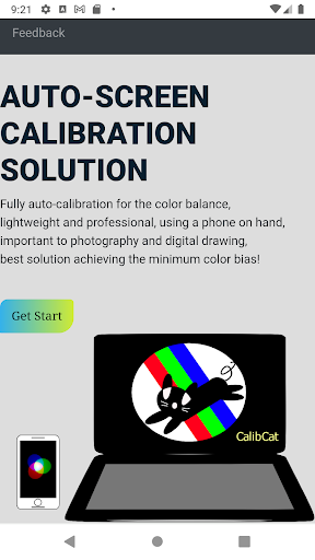 Android application CalibCat: Display Calibration screenshort