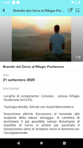 Android application DOLOMITEMOZIONI screenshort
