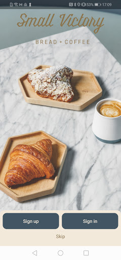 Android application Small Victory Bakery screenshort
