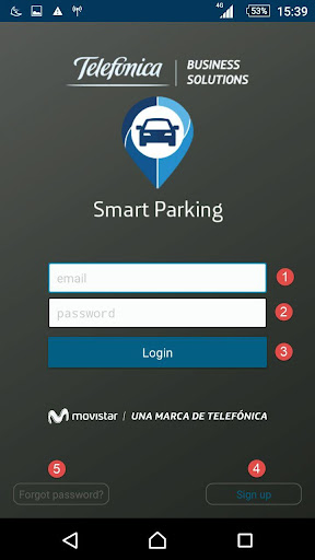 Movistar Smart Parking Screen 2