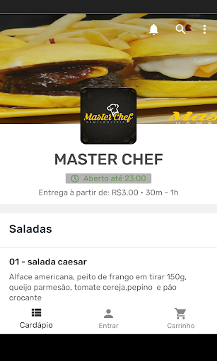 Android application MASTER CHEF screenshort