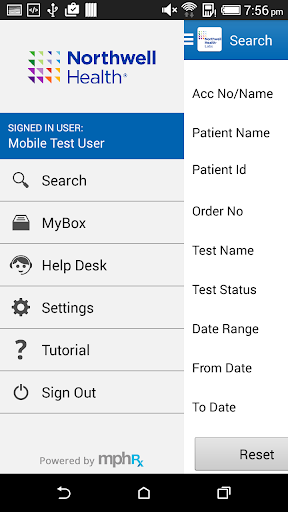 Northwell Health Labs Screen 3