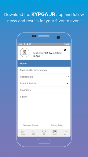 Android application Kentucky PGA Foundation Jr screenshort