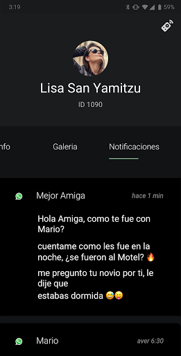 Android application ShadySpy ( Visualiza tus notif screenshort