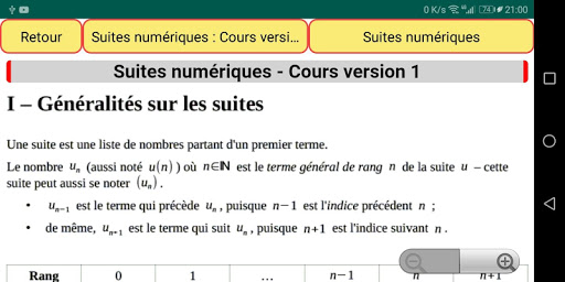 Maths Première L ES Screen 3