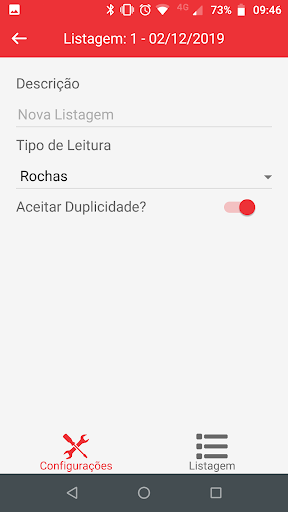 RedListagem Screen 3