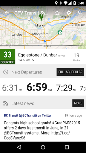 Central Fraser Valley Bus - M… Screen 2