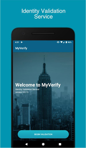 Android application MyVerify screenshort