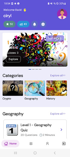 Android application Brillmind - Quiz & culture screenshort