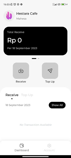 Android application ZINNER Merchant screenshort