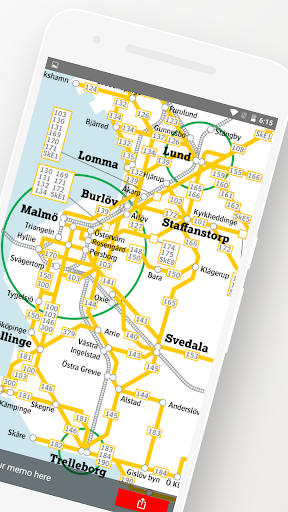 LUND MALMO TRAIN BUS MAP Screen 2