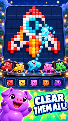 Pig Flow: Pixel Puzzle screenshot