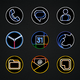 Pixly Dark  - Icon Pack Captura de pantalla