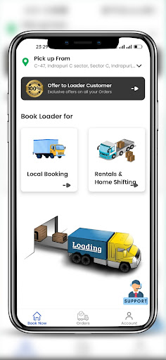 Android application Loader Customer screenshort