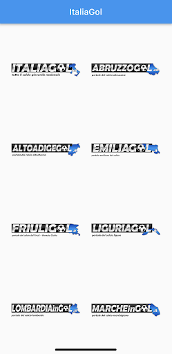 Android application ItaliaGol screenshort