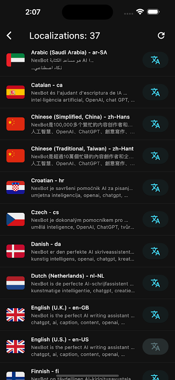 NexTran App Listing Translator - 1.0.1 - (Android)