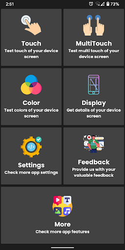 Android application Touch Screen Test Detector screenshort