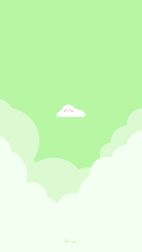 Android application 카카오톡 테마 - 뭉게뭉게 구름_그린 하늘 screenshort