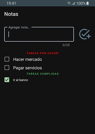 Android application Tareas To Do screenshort