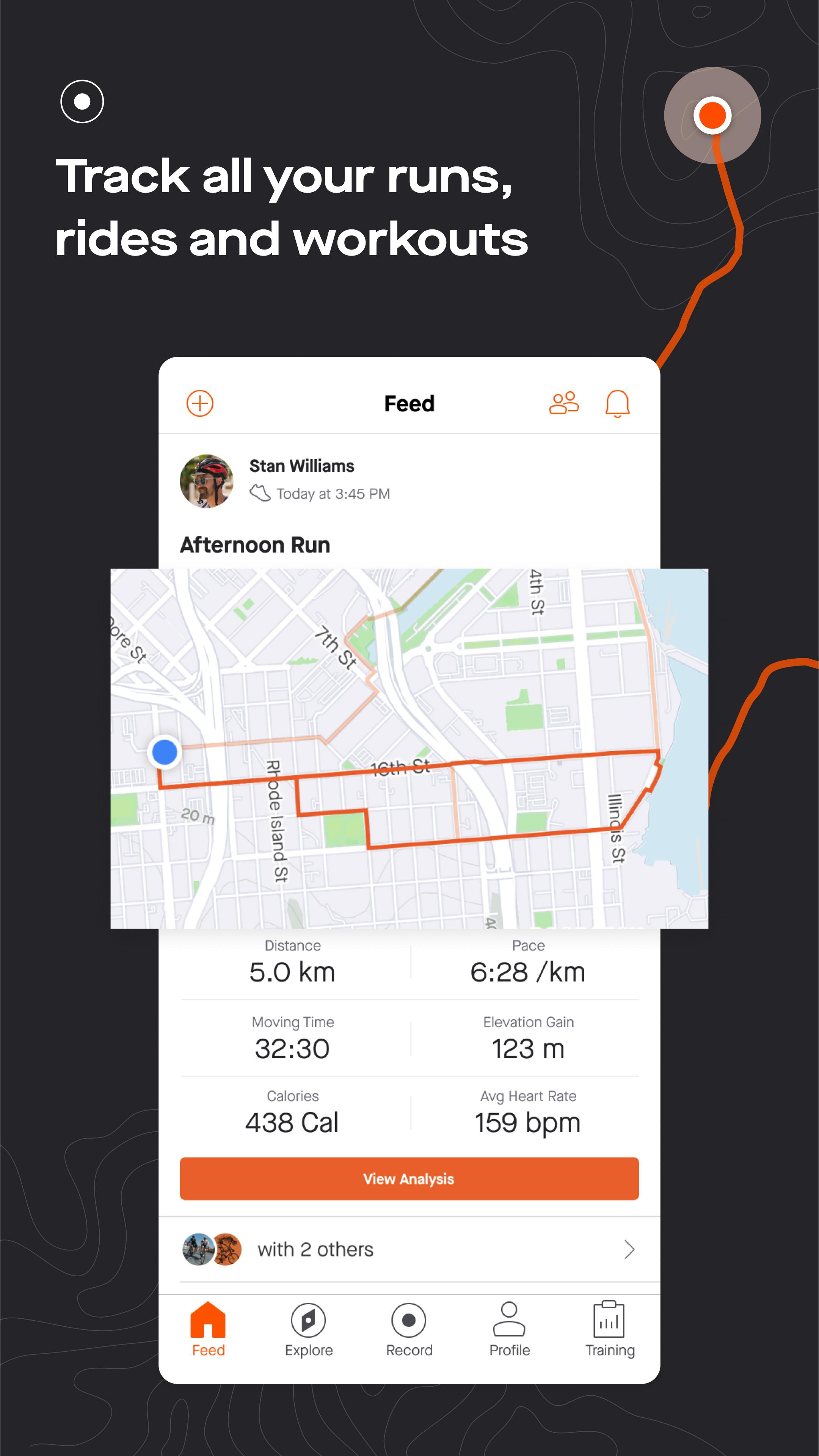Android application Strava Running and Cycling GPS screenshort