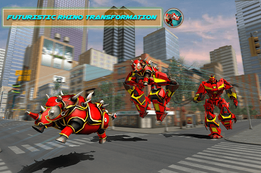Rhino Robot Car Transform Game Screen 3