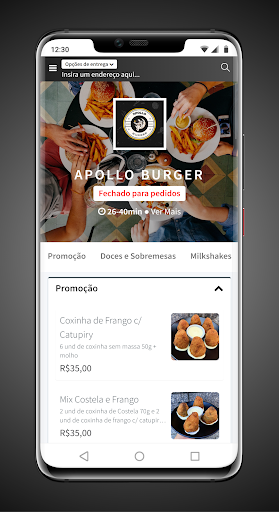 Android application Apollo Burger screenshort