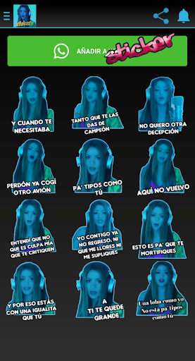 Shakira Bzrp stickers Screen 3