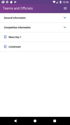 Android application Sportity screenshort