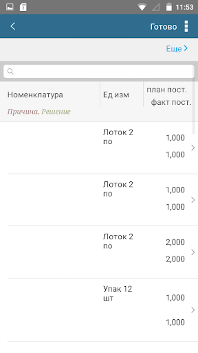 Android application shoko mobile Inventura screenshort