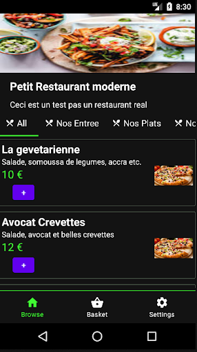 Android application Elmanto Eat screenshort