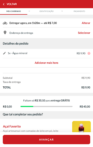 Amora e Mel Delivery Screen 3