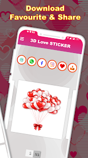 3D Love GIF : Love WAStickers Screenshot