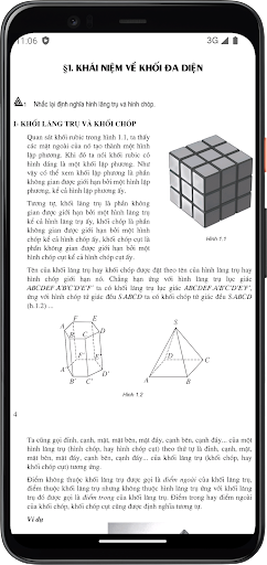 Android application Hình học Lớp12 screenshort