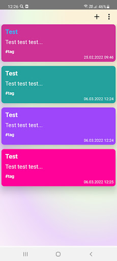 Android application Notes Photo screenshort