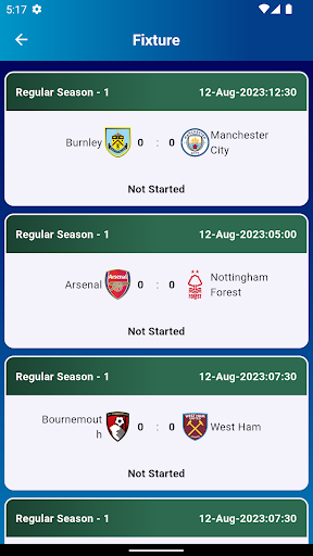 Premier League EN FootBall Screen 2