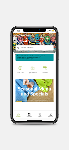 Android application East village spa screenshort