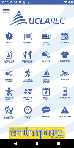 Android application UCLA Recreation screenshort