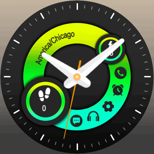 Hybrid Simple Green Watch Face