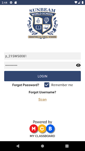 Android application SUNBEAM WORLD SCHOOL screenshort