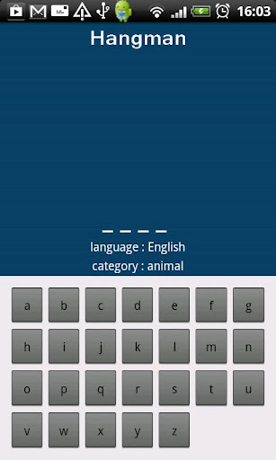 Hangman(multi languages) Screen 2